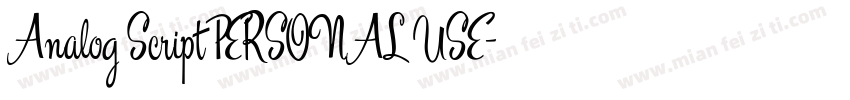 Analog Script PERSONAL USE字体转换